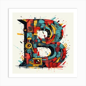 Letter B 15 Art Print