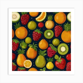 Fruit Seamless Pattern 2 Art Print