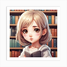 Adorable Bookworm Art Print