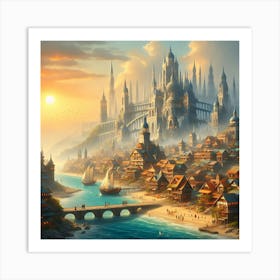 Beachside Town 6 Art Print