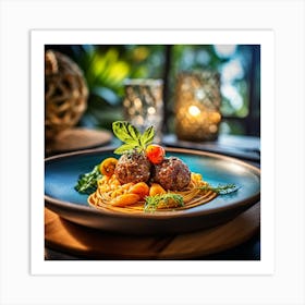 Meatballs On A Plate 2 Art Print