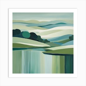 'Green Valley' Art Print