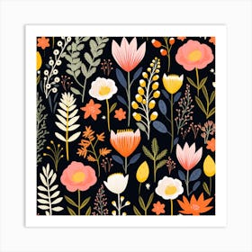 Floral Pattern 1 Art Print