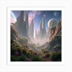 Space Landscape Art Print