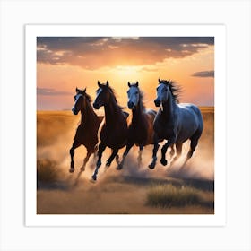 Wild and Free: The Spirit of the Horses Art Print