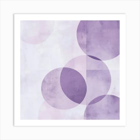 Abstract Purple Circles Art Print