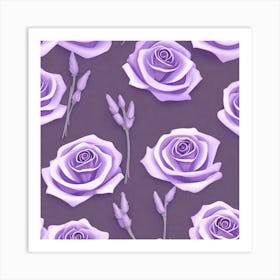 Purple Roses 7 Art Print