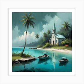 Church On The Beach 9 Art Print