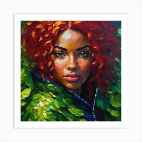 Woman With Red Hair 1 Art Print