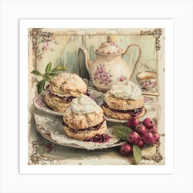 Scones With Jam Art Print