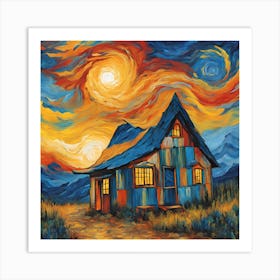 Starry Night Van Gogh Style Art Art Print