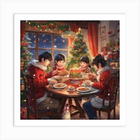 Christmas Dinner Art Print