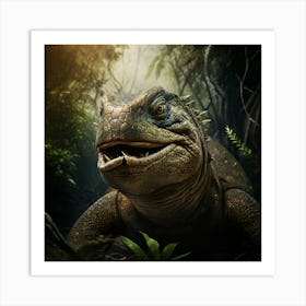 Lizard In The Jungle Art Print