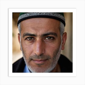 Portrait Of A Muslim Man Art Print