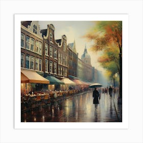 Rainy Day In Amsterdam 9 Art Print