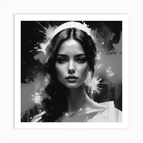 A Women In White Art Print