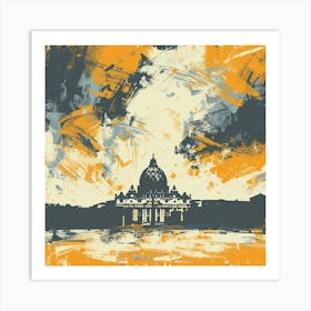 A Vatican City Expressive Strokes Illustration 1720445224 2 Art Print