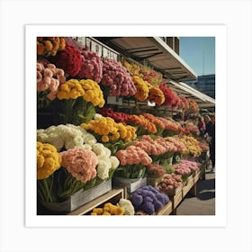 Flower Market Poster Berlin Germany 2 Art Print 3 Art Print