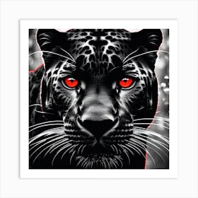 Black Jaguar Art Print