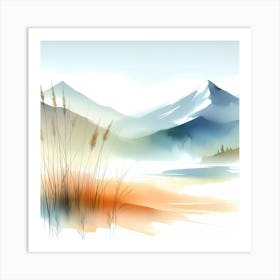 Watercolor Landscape Painting 28 Art Print