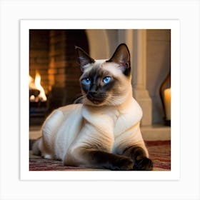 Siamese Cat Art Print