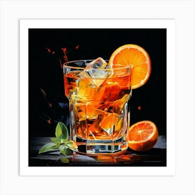 Glass Of Orange Juice Art Print