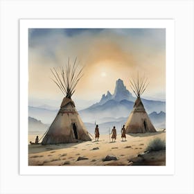 Native American Teepees Art Print