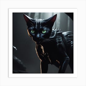 Cat In The Dark Art Print