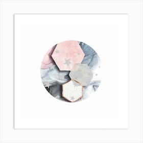 Hexagons Art Print