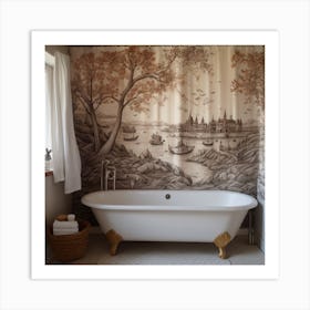 Bathroom Mural Art Print