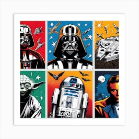 Star Wars,a pop art series of Star Wars icons Art Print