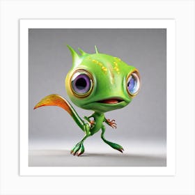 Cute Creepy Critter Lizard Poster