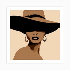Woman In A Hat 34 Art Print