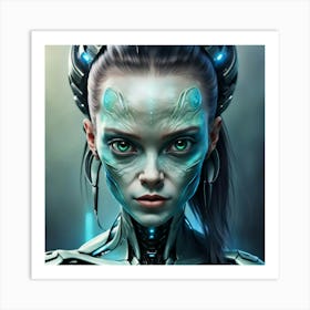 Futuristic Woman Art Print