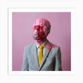 Man With A Moldy Fruit Pie Face 4 Art Print