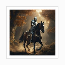 Knight On Horseback v2 Art Print