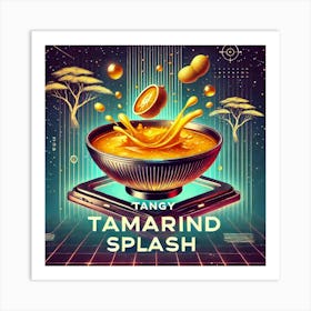 Tangy Tamarind Splash Scifi Corrected Art Print