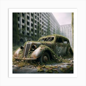 Abandoned Car Art Print