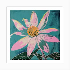 Edelweiss Square Flower Illustration Art Print