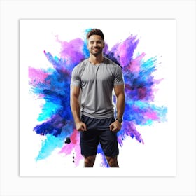 Fitness man Art Print