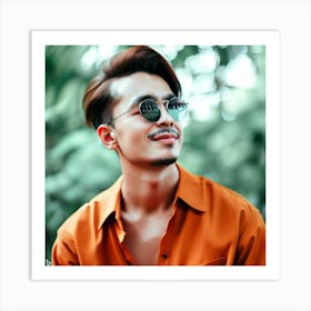 Asian Man In Sunglasses Art Print