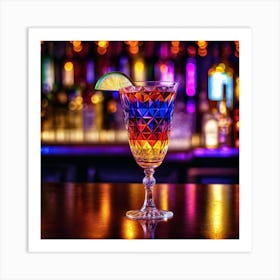 Colorful Drink In A Bar Art Print