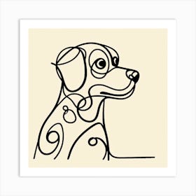 Dog Picasso style Art Print