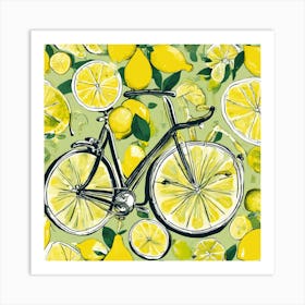 Lemon Bicycle Art Print