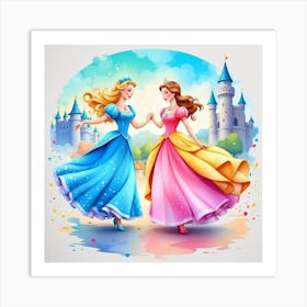 Two Princesses Art Print