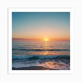 Sunset On The Beach Art Print