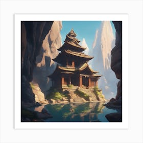 Mountain Temple 8 Art Print