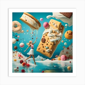 Ice Cream And Donuts Art Print