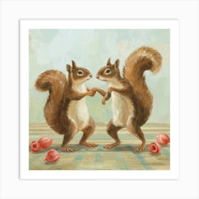 Salsa Dancing Squirrels Soirée Print Art And Wall Art Art Print