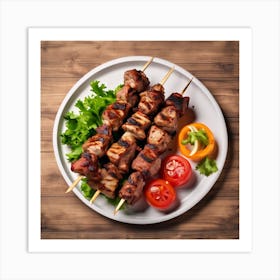 Kebabs On Skewers 1 Art Print